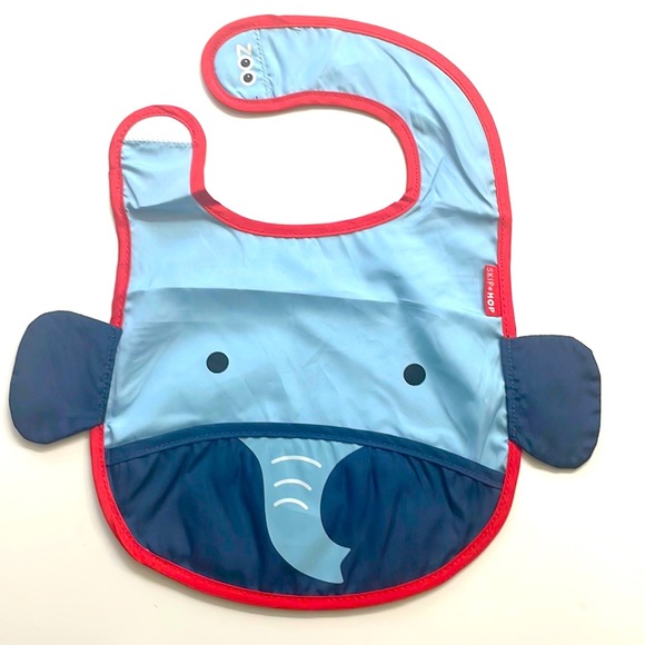 NWOT Skip Hop Zoo Elephant Tuck Away Bib - Picture 2 of 4